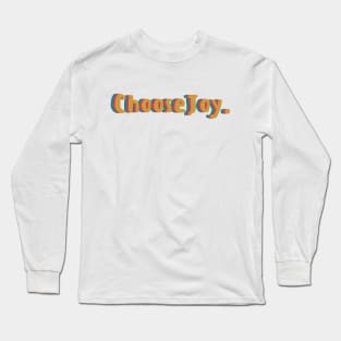 Retro 'Choose Joy' Long Sleeve T-Shirt